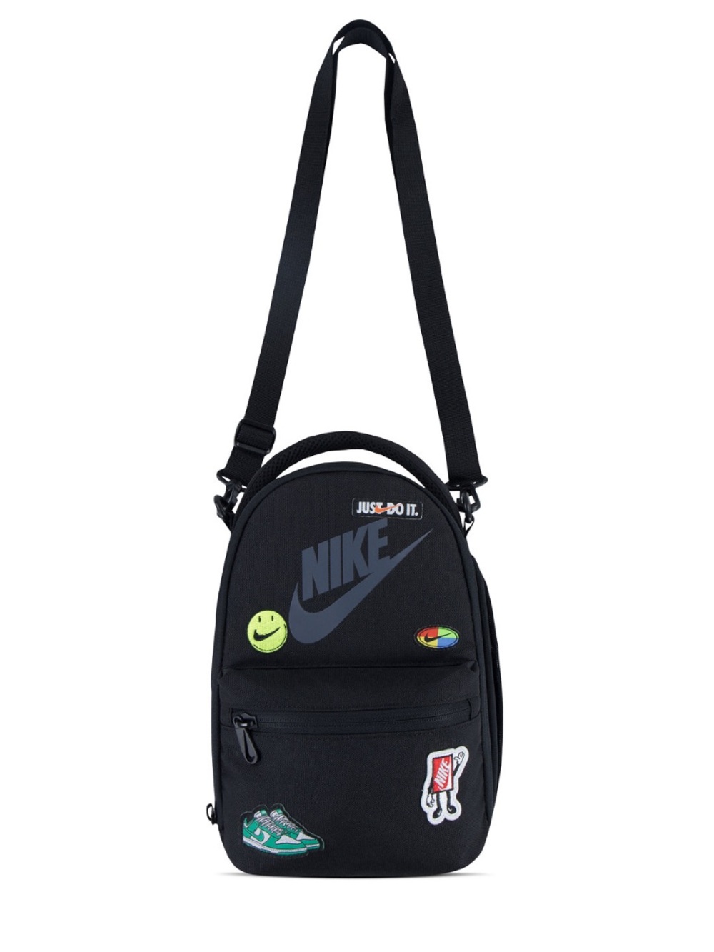 Nike Black Mini Crossbody Bag with Patch Graphics